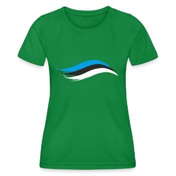 DRAPEAU NATIONAL DES ESTLANDS - T-shirt sport Femme - vert - Devant - AI Model Female 172 dark (172cm)