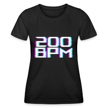 Uptempo 200BPM - T-shirt sport Femme - noir - Devant - AI Model Female 172 light (172cm)