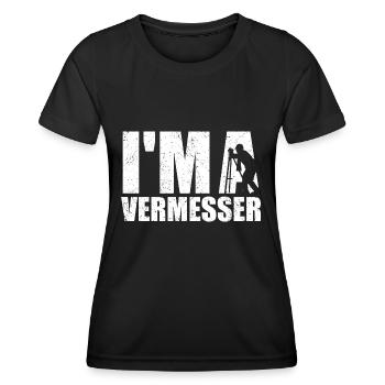 Je suis un ingénieur géomètre géomètre - T-shirt sport Femme - noir - Devant - AI Model Female 172 light (172cm)