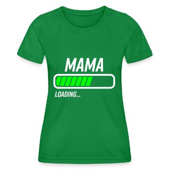 Mama Loading Ladebalken - Frauen Funktions-T-Shirt - Kelly Green - Vorne - AI Model Female 172 dark (172cm)