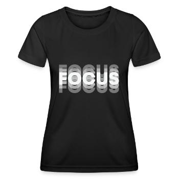 FOCUS SHADOW - Women's Functional T-Shirt - black - Front - AI Model Female 172 light (172cm)