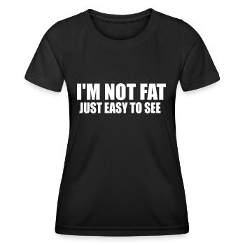 Citation amusante facile à voir - T-shirt sport Femme - noir - Devant - AI Model Female 172 light (172cm)