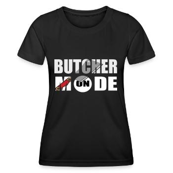 Fleischer Metzger Schlachter - Frauen Funktions-T-Shirt - Schwarz - Vorne - AI Model Female 172 light (172cm)