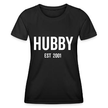 Hubby Est 2001 - Women's Functional T-Shirt - black - Front - AI Model Female 172 light (172cm)