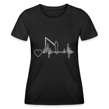 Fishing Fishing Fishing Fishing Fishing Hooks - Women's Functional T-Shirt - black - Front - AI Model Female 172 light (172cm)
