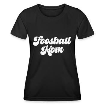 Foosball Mom Women Table Soccer Player - Frauen Funktions-T-Shirt - Schwarz - Vorne - AI Model Female 172 light (172cm)