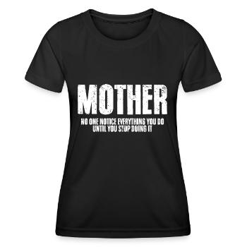 L’amour de maman cool Personne ne remarque tout ce que vous faites - T-shirt sport Femme - noir - Devant - AI Model Female 172 light (172cm)