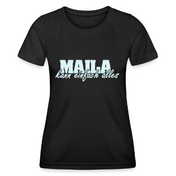 Motto für Maila Frau Spruch - Frauen Funktions-T-Shirt - Schwarz - Vorne - AI Model Female 172 light (172cm)