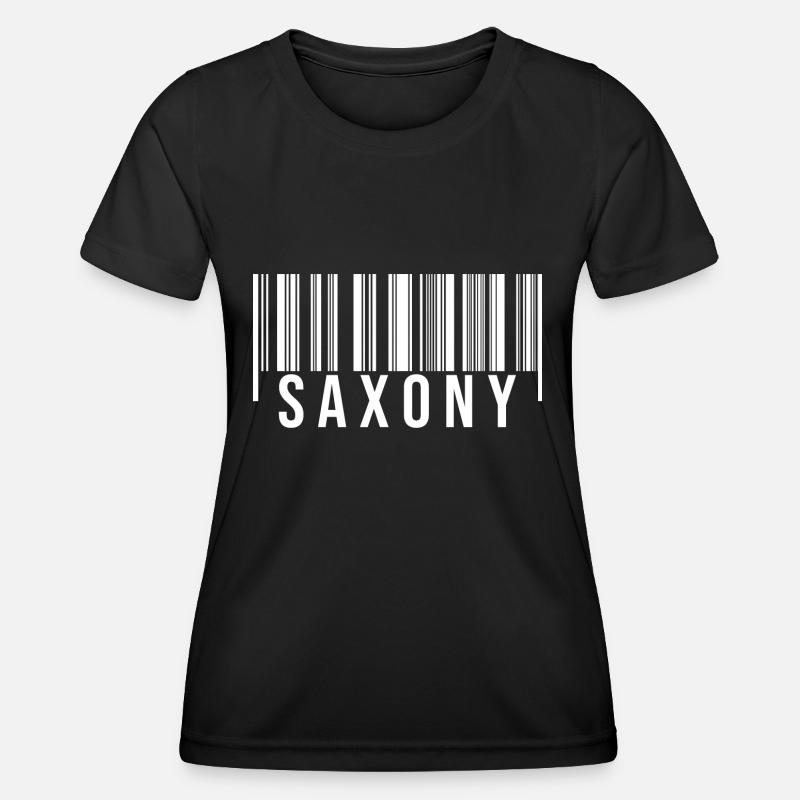 Saxony Barcode - Women's Functional T-Shirt - black