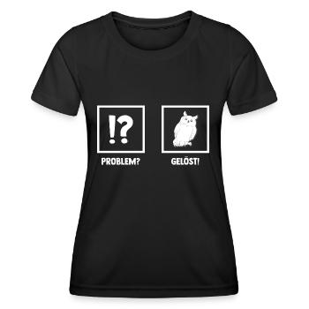 Eulen - Frauen Funktions-T-Shirt - Schwarz - Vorne - AI Model Female 172 light (172cm)