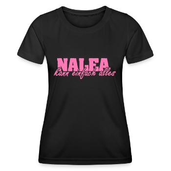 Geschenk für Nalea - Frauen Funktions-T-Shirt - Schwarz - Vorne - AI Model Female 172 light (172cm)