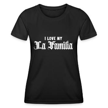 "Familia" the family, the only thing that counts - Women's Functional T-Shirt - black - Front - AI Model Female 172 light (172cm)