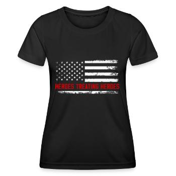 Heroes Treating Heroes VA Nursing Veterans Nurse - Women's Functional T-Shirt - black - Front - AI Model Female 172 light (172cm)
