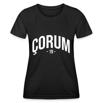 Corum 19 Türkei Turkiye TR Geschenk Urlaub Türk - Frauen Funktions-T-Shirt - Schwarz - Vorne - AI Model Female 172 light (172cm)