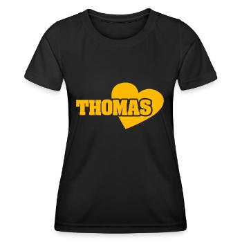 Thomas as Gold - Women's Functional T-Shirt - black - Front - AI Model Female 172 light (172cm)