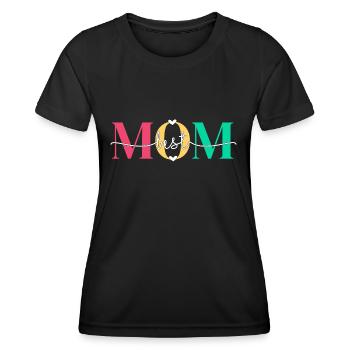Best Mom colorful 3 - Women's Functional T-Shirt - black - Front - AI Model Female 172 light (172cm)
