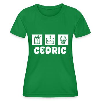 Geschenk für Cedric - Frauen Funktions-T-Shirt - Kelly Green - Vorne - AI Model Female 172 dark (172cm)