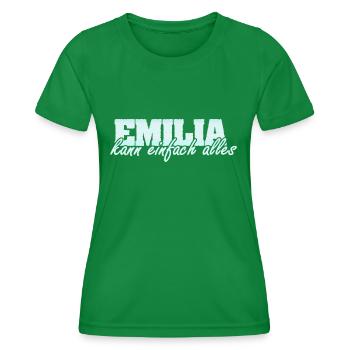 Ms. Emilia - Women's Functional T-Shirt - kelly green - Front - AI Model Female 172 dark (172cm)
