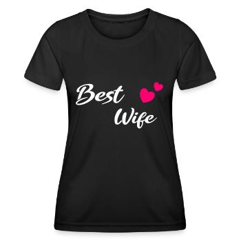 Best Wife white - Women's Functional T-Shirt - black - Front - AI Model Female 172 light (172cm)