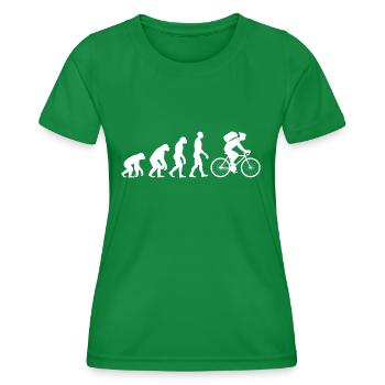 Evolution Radfahren Radfahren Biker Radfahren - Frauen Funktions-T-Shirt - Kelly Green - Vorne - AI Model Female 172 dark (172cm)