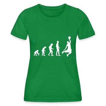 Basketball Evolution | Basket-ball - T-shirt sport Femme - vert - Devant - AI Model Female 172 dark (172cm)