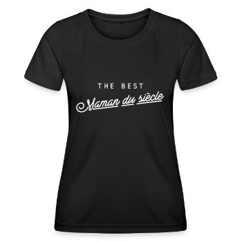 meilleure maman - T-shirt sport Femme - noir - Devant - AI Model Female 172 light (172cm)