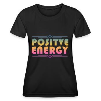 Énergie positive - T-shirt sport Femme - noir - Devant - AI Model Female 172 light (172cm)
