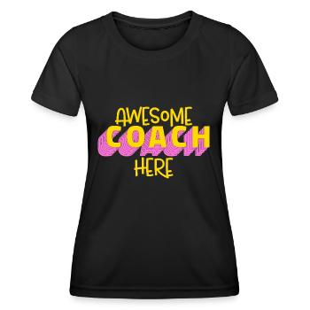 Coach Awesome Coach Ici - T-shirt sport Femme - noir - Devant - AI Model Female 172 light (172cm)