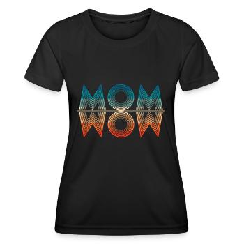 MOM WOW Mirror - Frauen Funktions-T-Shirt - Schwarz - Vorne - AI Model Female 172 light (172cm)