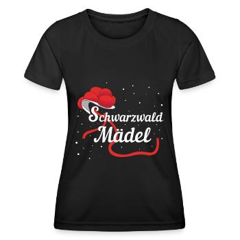 Schwarzwaldmädel Black Forest Schwarzwald Wandern - Frauen Funktions-T-Shirt - Schwarz - Vorne - AI Model Female 172 light (172cm)