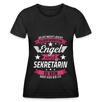 Sekretärin Geschenkidee Bürohumor Kauffrau Büro - Frauen Funktions-T-Shirt - Schwarz - Vorne - AI Model Female 172 light (172cm)
