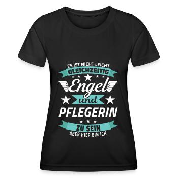 Pflegerin Altenpflegerin Krankenpflegerin Pflege - Frauen Funktions-T-Shirt - Schwarz - Vorne - AI Model Female 172 light (172cm)