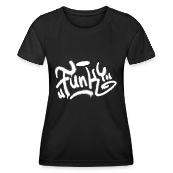 Funky - Frauen Funktions-T-Shirt - Schwarz - Vorne - AI Model Female 172 light (172cm)