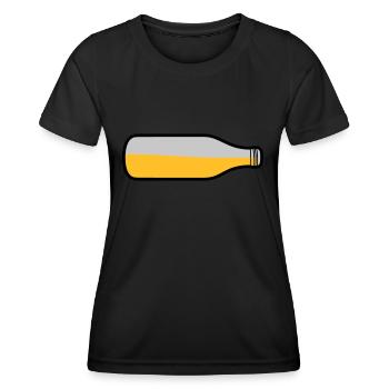 Lying beer bottle - Women's Functional T-Shirt - black - Front - AI Model Female 172 light (172cm)