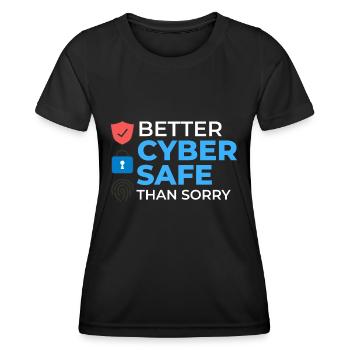 Cyber Security Information Computer Sicherheit - Frauen Funktions-T-Shirt - Schwarz - Vorne - AI Model Female 172 light (172cm)