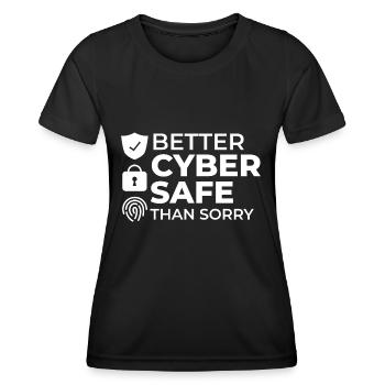 Cyber Security Information Computer Sicherheit - Frauen Funktions-T-Shirt - Schwarz - Vorne - AI Model Female 172 light (172cm)