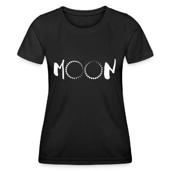 MOON | Moon | Moon lettering 2022 | Heavenly - Women's Functional T-Shirt - black - Front - AI Model Female 172 light (172cm)