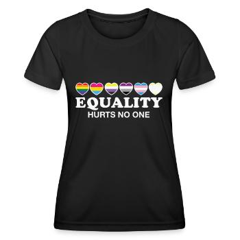 LBGT Drapeau Gay Pride Humain - T-shirt sport Femme - noir - Devant - AI Model Female 172 light (172cm)