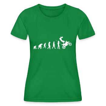 Motocross evolution - Frauen Funktions-T-Shirt - Kelly Green - Vorne - AI Model Female 172 dark (172cm)