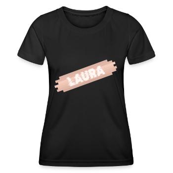 Geschenk für Laura - Frauen Funktions-T-Shirt - Schwarz - Vorne - AI Model Female 172 light (172cm)