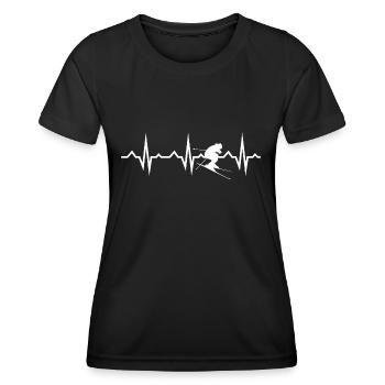 Skiing skiing ski motif for skiers - Women's Functional T-Shirt - black - Front - AI Model Female 172 light (172cm)