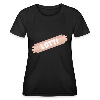 Mutter Lotti - Frauen Funktions-T-Shirt - Schwarz - Vorne - AI Model Female 172 light (172cm)