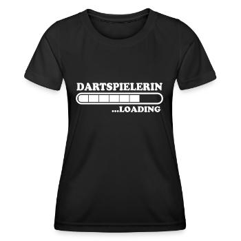 Dartspielerin Spruch Darter Dartspielerin Geschenk - Frauen Funktions-T-Shirt - Schwarz - Vorne - AI Model Female 172 light (172cm)