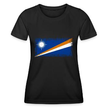 Îles Marshall en tant qu’Îles Marshall - T-shirt sport Femme - noir - Devant - AI Model Female 172 light (172cm)