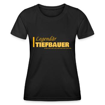 Beruf Tiefbauer - Frauen Funktions-T-Shirt - Schwarz - Vorne - AI Model Female 172 light (172cm)