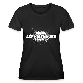 Emploi Ouvrier d’asphalte - T-shirt sport Femme - noir - Devant - AI Model Female 172 light (172cm)