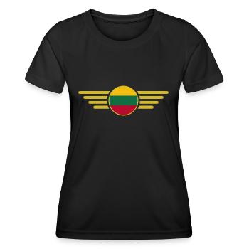 I Love Lithuania, Elegance Style Design T-Shirt - Women's Functional T-Shirt - black - Front - AI Model Female 172 light (172cm)