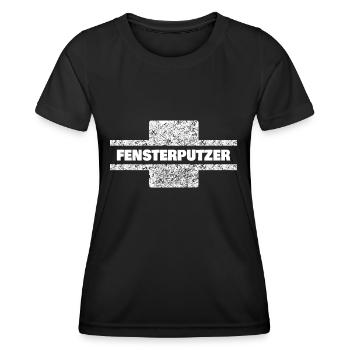 Window cleaner - Women's Functional T-Shirt - black - Front - AI Model Female 172 light (172cm)