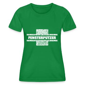 Window cleaner - Women's Functional T-Shirt - kelly green - Front - AI Model Female 172 dark (172cm)