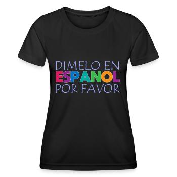 Spanisch Spanisch Lehrer Sprache - Frauen Funktions-T-Shirt - Schwarz - Vorne - AI Model Female 172 light (172cm)